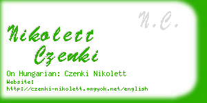 nikolett czenki business card